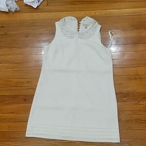 Cream Ted Baker mini dress with bedazzled collar